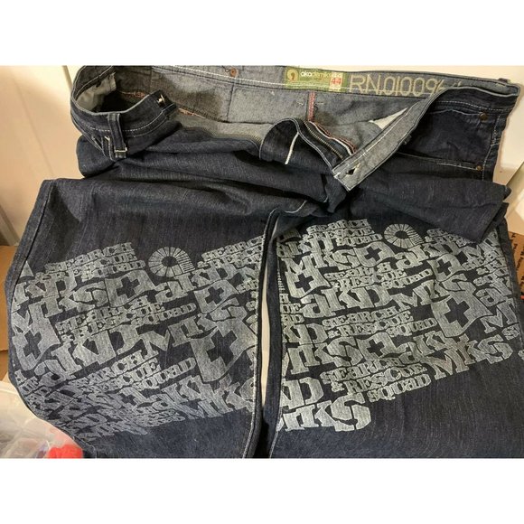 Akademiks Men's Jeans, Sz 44 Rescue Squad‎ Blue Distressed - Picture 9 of 12